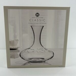 Hotel Collection Clear Classic Etched Floral Decanter‎